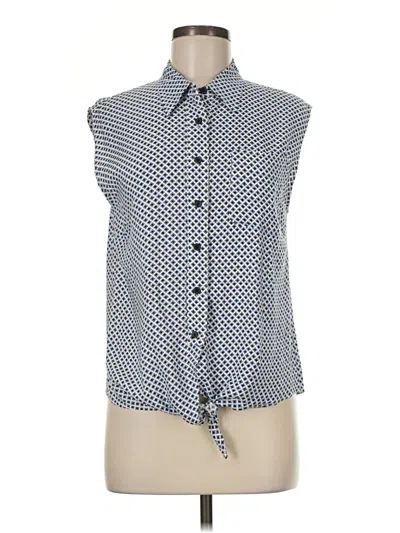 Pre-owned Kenar Sleeveless Button Down Shirt In Blue