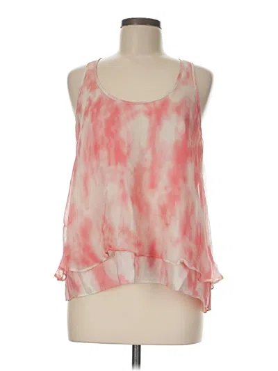 Pre-owned Kenar Sleeveless Silk Top Pink Halter Neckline Tops