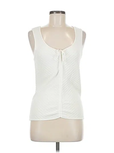 Pre-owned Kenar Sleeveless Top Ivory Halter Neckline Tops In White