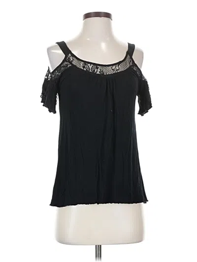 Pre-owned Kenar Tank Top Black Cold Shoulder Neckline Tops