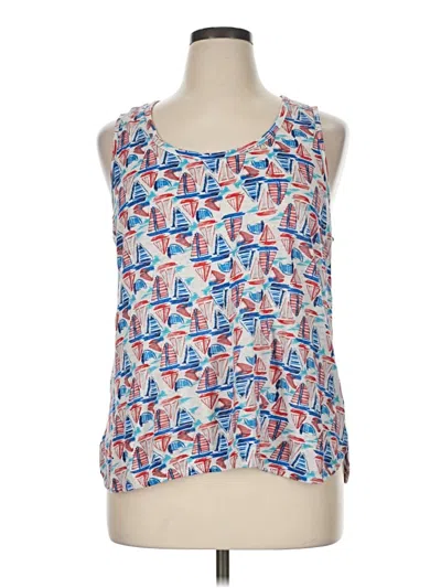 Pre-owned Kenar Tank Top Blue Halter Neckline Tops