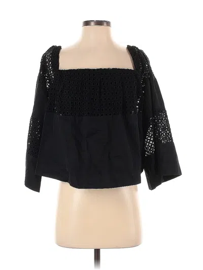 Pre-owned Kendall & Kylie 3/4 Sleeve Blouse In Black
