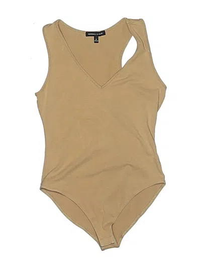 Pre-owned Kendall & Kylie Bodysuit In Tan