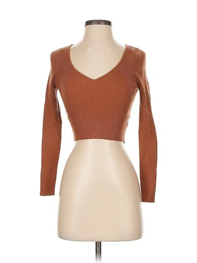 Pre-owned Kendall & Kylie Cardigan Sweater In Brown