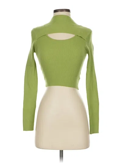 Pre-owned Kendall & Kylie Cardigan Sweater In Green