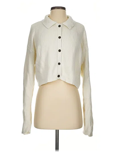 Pre-owned Kendall & Kylie Cardigan Sweater In Ivory