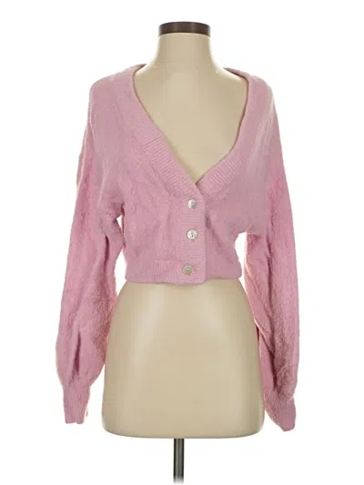 Pre-owned Kendall & Kylie Cardigan Sweater In Pink