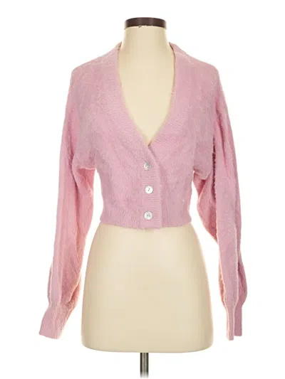 Pre-owned Kendall & Kylie Cardigan Sweater In Pink