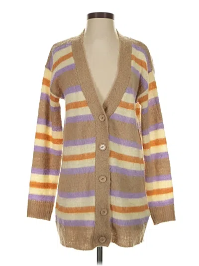 Pre-owned Kendall & Kylie Cardigan Sweater In Tan