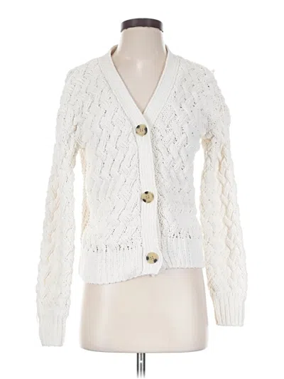 Pre-owned Kendall & Kylie Cardigan Sweater In White