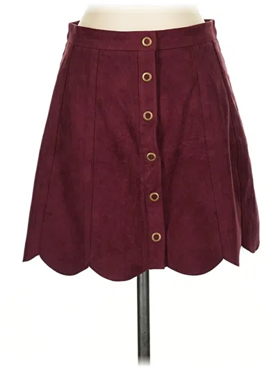 Pre-owned Kendall & Kylie Casual Skirt In Burgundy