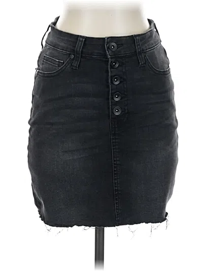Pre-owned Kendall & Kylie Denim Skirt In Black