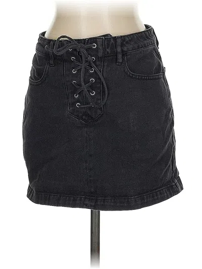 Pre-owned Kendall & Kylie Denim Skirt In Black