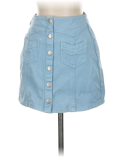 Pre-owned Kendall & Kylie Denim Skirt In Blue