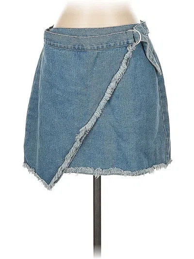 Pre-owned Kendall & Kylie Denim Skirt In Blue