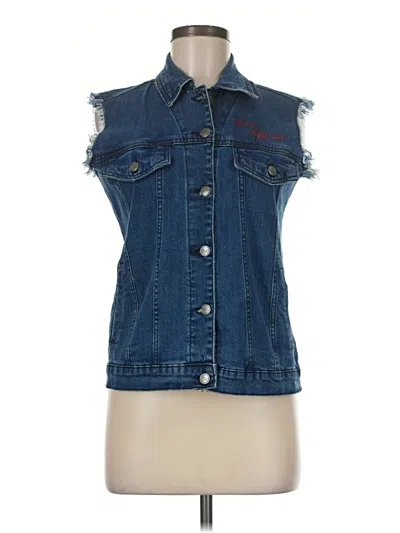 Pre-owned Kendall & Kylie Denim Vest In Blue