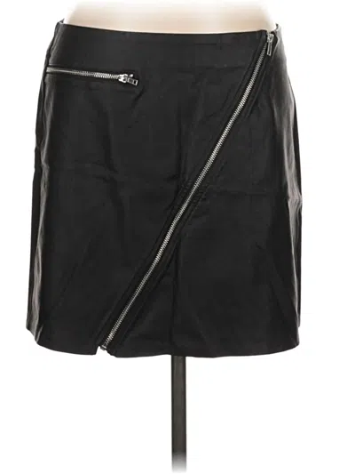 Pre-owned Kendall & Kylie Faux Leather Skirt In Black