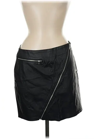 Pre-owned Kendall & Kylie Faux Leather Skirt In Black