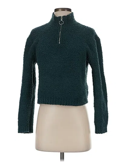 Pre-owned Kendall & Kylie Fleece Jacket In Teal
