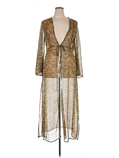 Pre-owned Kendall & Kylie Kimono In Gold