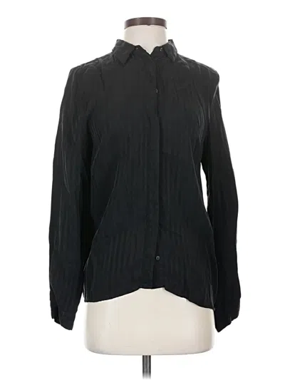 Pre-owned Kendall & Kylie Long Sleeve Blouse In Black