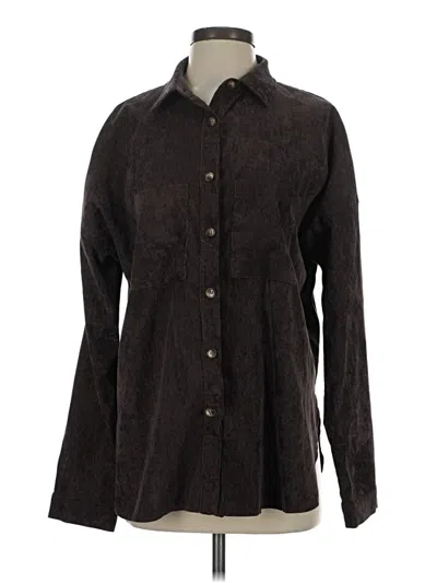 Pre-owned Kendall & Kylie Long Sleeve Button Down Shirt In Black