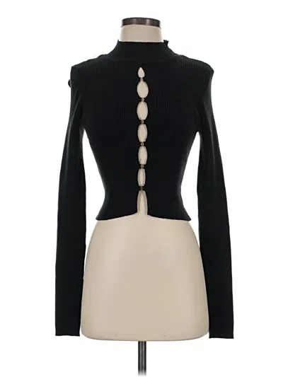 Pre-owned Kendall & Kylie Long Sleeve Top Black Turtleneck Tops