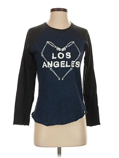 Pre-owned Kendall & Kylie Long Sleeve T-shirt In Blue