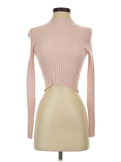 Pre-owned Kendall & Kylie Long Sleeve Turtleneck In Brown