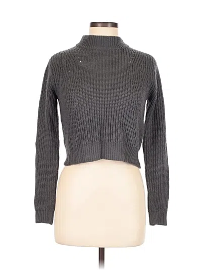Pre-owned Kendall & Kylie Long Sleeve Turtleneck In Gray