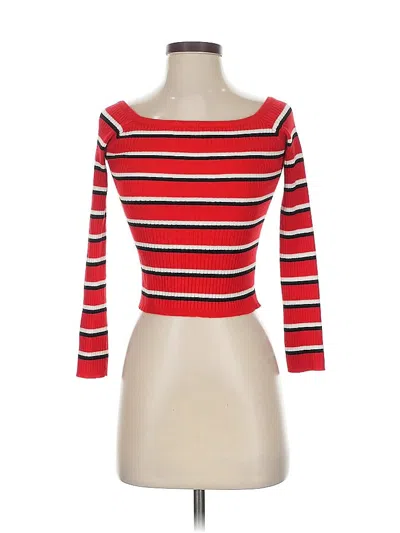 Pre-owned Kendall & Kylie Pullover Sweater In Red
