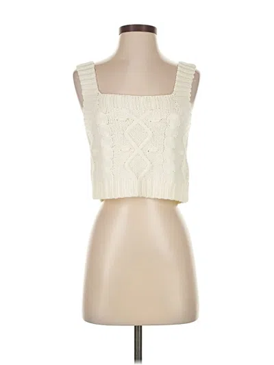 Pre-owned Kendall & Kylie Pullover Sweater In White