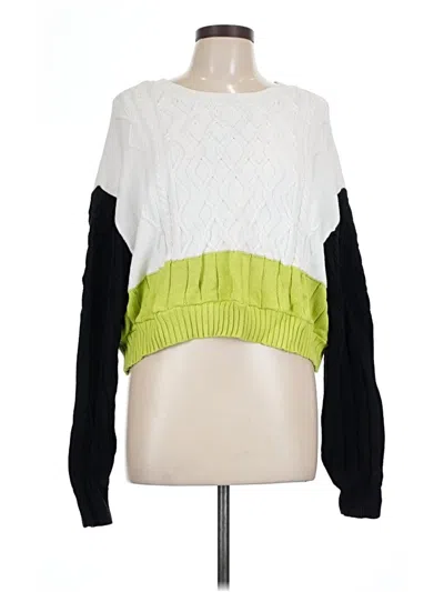 Pre-owned Kendall & Kylie Pullover Sweater In White