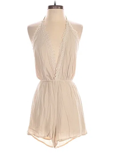 Pre-owned Kendall & Kylie Romper In Tan