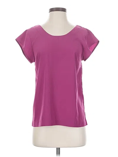Pre-owned Kendall & Kylie Short Sleeve Top Purple Scoop Neck Tops
