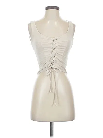 Pre-owned Kendall & Kylie Sleeveless Blouse In Ivory
