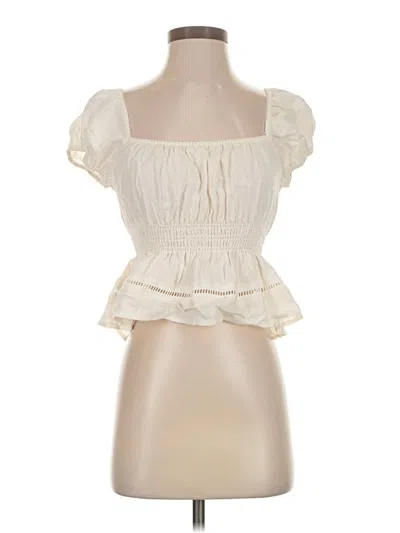 Pre-owned Kendall & Kylie Sleeveless Blouse In White