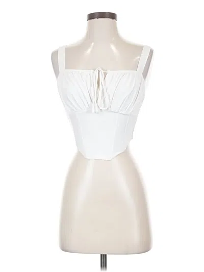 Pre-owned Kendall & Kylie Sleeveless Top White Strapless Neckline Tops