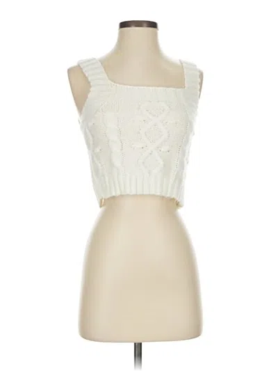 Pre-owned Kendall & Kylie Sweater Vest In Ivory