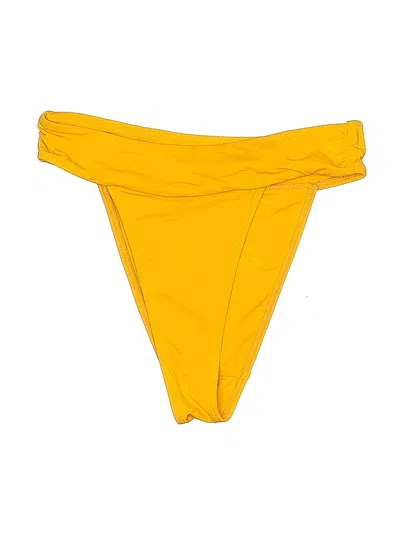 Pre-owned Kendall & Kylie Swimsuit Bottoms In Yellow
