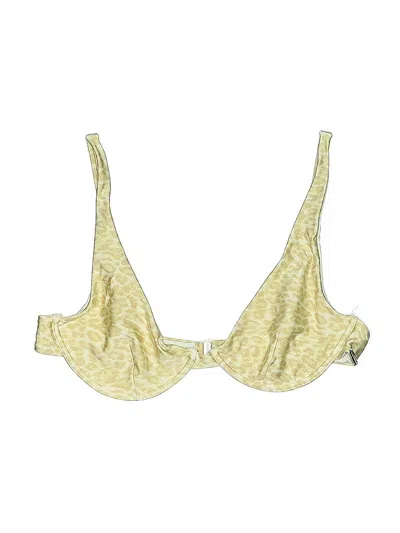 Pre-owned Kendall & Kylie Swimsuit Top Gold Swimwear