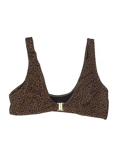 Pre-owned Kendall & Kylie Swimsuit Top Gold Swimwear
