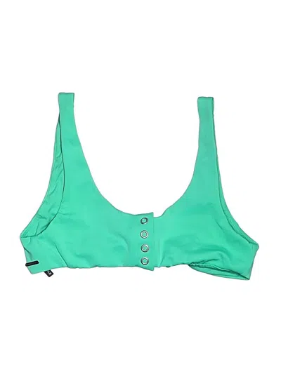Pre-owned Kendall & Kylie Swimsuit Top Green Swimwear