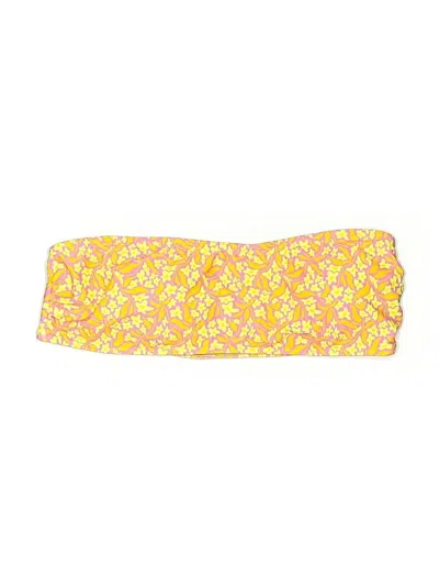 Pre-owned Kendall & Kylie Swimsuit Top Yellow Swimwear