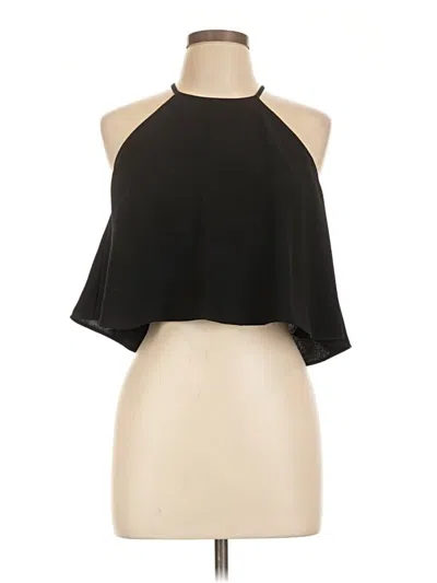 Pre-owned Kendall & Kylie Tank Top Black Halter Neckline Tops