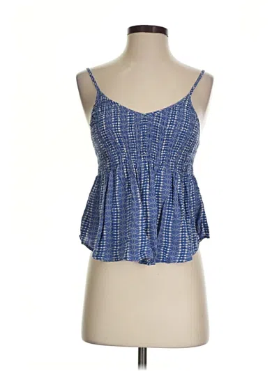 Pre-owned Kendall & Kylie Tank Top Blue Strapless Neckline Tops