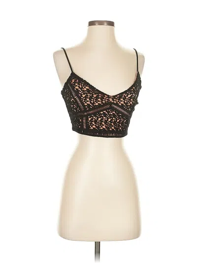 Pre-owned Kendall & Kylie Tank Top Brown Sweetheart Neckline Tops
