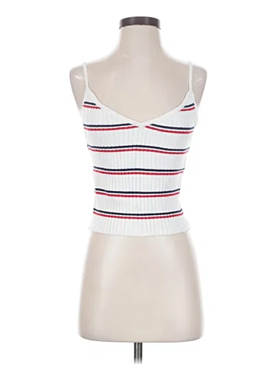 Pre-owned Kendall & Kylie Tank Top White Sweetheart Neckline Tops