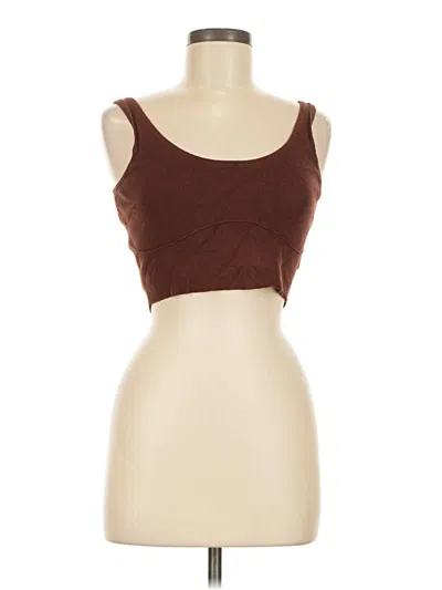 Pre-owned Kendall & Kylie Tube Top Brown Strapless Neckline Tops