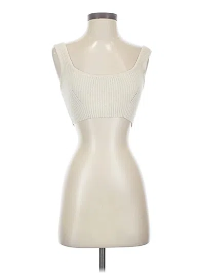 Pre-owned Kendall & Kylie Tube Top Ivory Strapless Neckline Tops